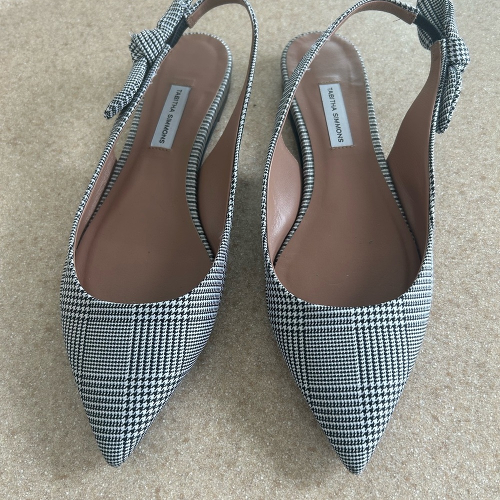 Tabitha Simmons Houndstooth Slingback Ballet Plai… - image 3